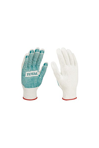 TOTAL Manusi PVC si Tricot TSP11102 Alb + Verde
