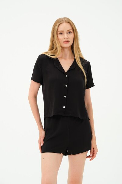 C&City Viskon Hemd-Shorts-Set