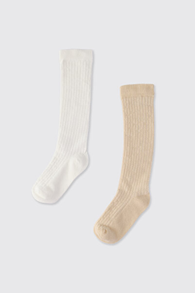 Panço Kız Çocuk 2'li Dizaltı Çorap