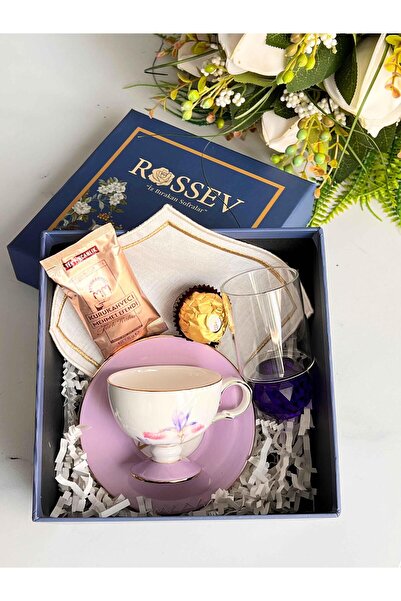 ROSSEV Hediyelik İris Kişiye Özel Hediye Kutulu Fincan Takımı