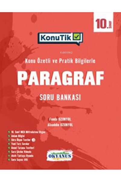 Okyanus Yayınları 10. Sınıf KonuTik Paragraf Soru Bankası Kolektif