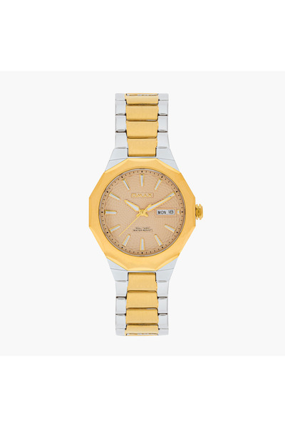 Omax Women's Gold and Silver Analog Wrist Watch 00BFD002N00D