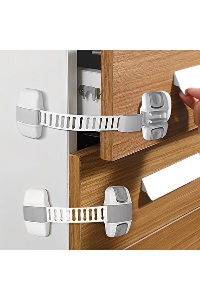 KASTWAVE Child Safety Cabinet Locks 20cm (2 pcs) — Adhesive ABS No-Drill Latches