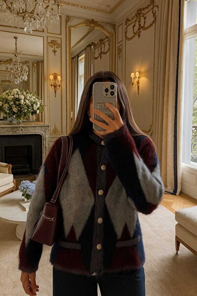 LocaMz Women's Soft Textured Fuzzy Cardigan