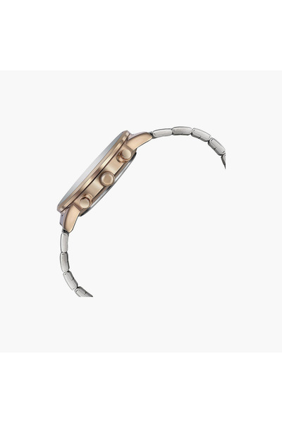 SONATA Men's 50 MM Silver & Gold Multi-Function Stainless Steel Watch | 77145KM01