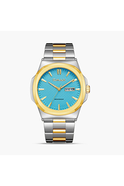 Omax Men's 44MM Dual Tone Analog Metal Strap Watch | SQ-AT001TQII