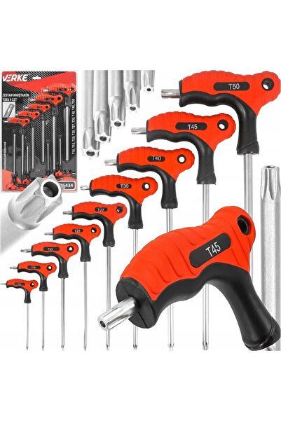 VERKE Set 9 surubelnite tip Torx T10-T50, 100-195 mm,