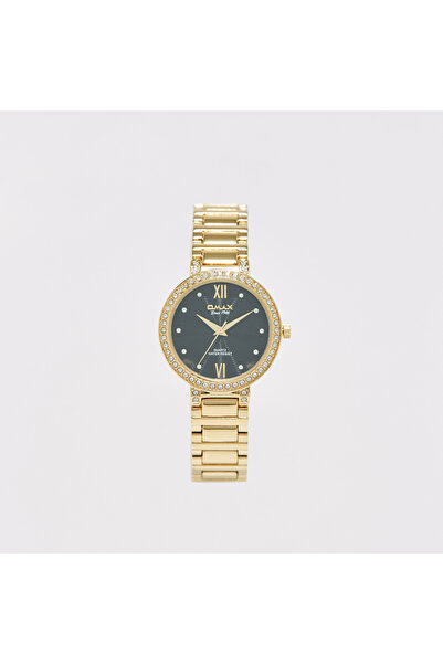 Omax Women's Gold Stainless Steel Strap Analog Wristwatch - 00JDP030Q002 | 36 MM