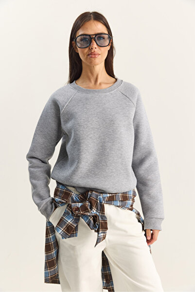 Bianco Lucci Γυναικείο φούτερ Reglan Sleeve oversized 60283859