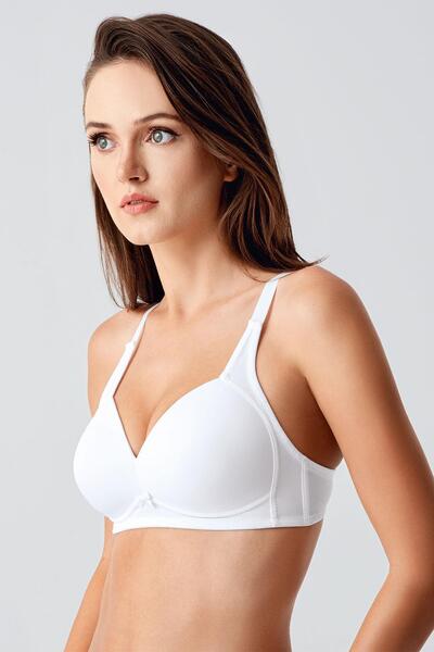 cotonhause Women's Wire-Free Unpadded White Bra - Comfortable, Comfortable Fit C0T0N1733