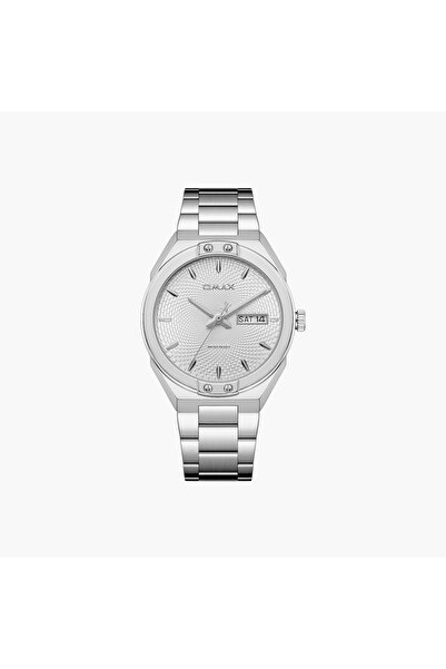 Omax Silver Metal Men's Analog Watch