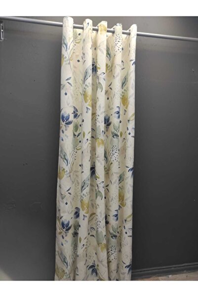 Evcimenhome Rustic Curtain (Lined) Linen Fabric. Eyelet Metal Ring 170Cmx2225Cm