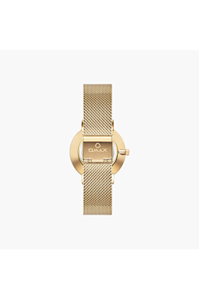 Omax Gold Mesh Strap Women's Watch