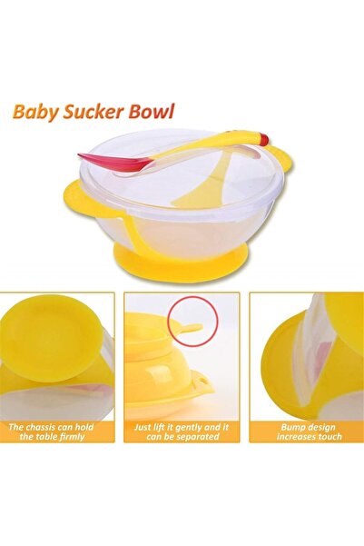 Tazweeq Kids Suction Bowl with Spoon and Lid – Spill-Resistant, BPA-Free, Microwave & Dishwasher S