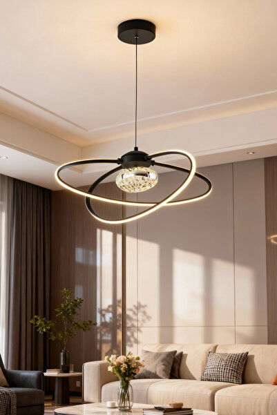 IŞILAY AYDINLATMA Sevilay Antresit 2'li Sarkıt 3renk Işık) Modern Led Avize S...