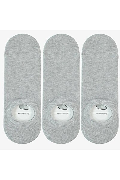 Lacoste Soft Ribbing High Stretch Reinforced Heels and Tips 3-Pack Sock Unisex Ballet Socks 3-Piece Gray
