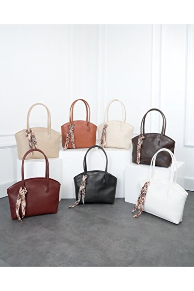 HONEY BAG Rui̇ Scarf Double Handle Shopper Women's Hand and Shoulder Bag (the Scarf May Vary in Appearance.)