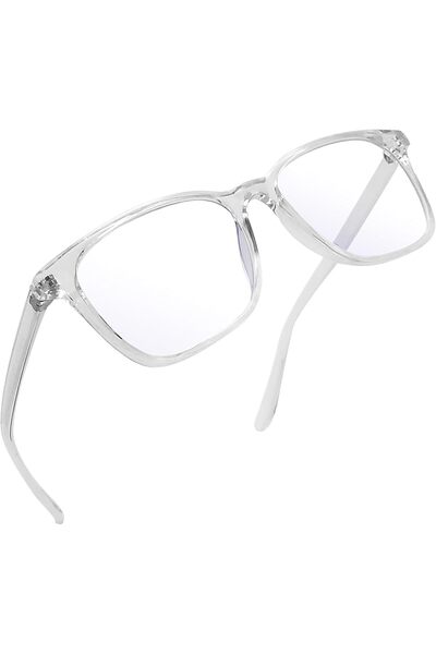 Joopin TR90 Square Blue Light Glasses for Men & Women, Clear Lens
