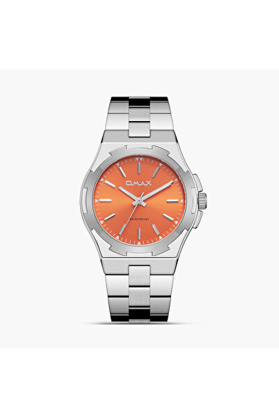 Omax Men's 40MM Silver Analog Metal Strap Watch | SQ-AS001PO3I
