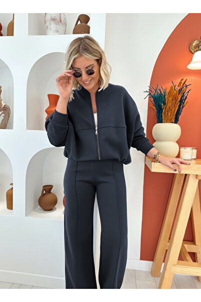 YAKAMEL طقم رياضي نسائي مبطن بالصوف OMBER مكون من 3 خيوط