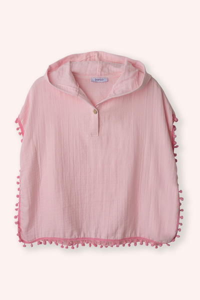Panço Kız Çocuk Müslin Pembe Plaj Havlusu