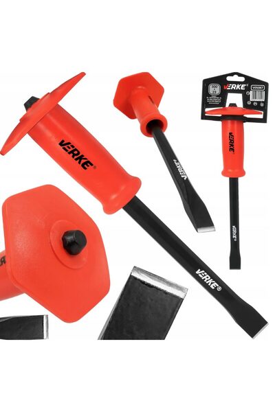 VERKE Dalta cu manson de protectie, pentru zidarie, beton, caramida, 300 x 40...