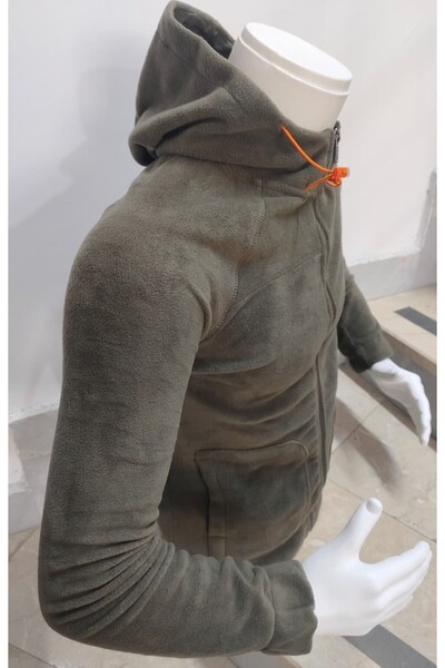 FBI Zipped Hooded Khaki Fleece