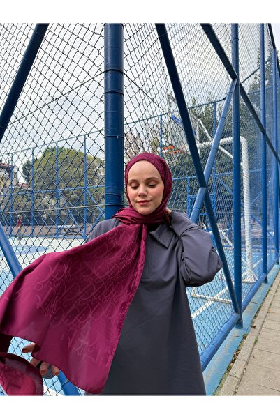 CUOCA LOUNGE DR Desenli Mürdüm Pamuk İpek Şal