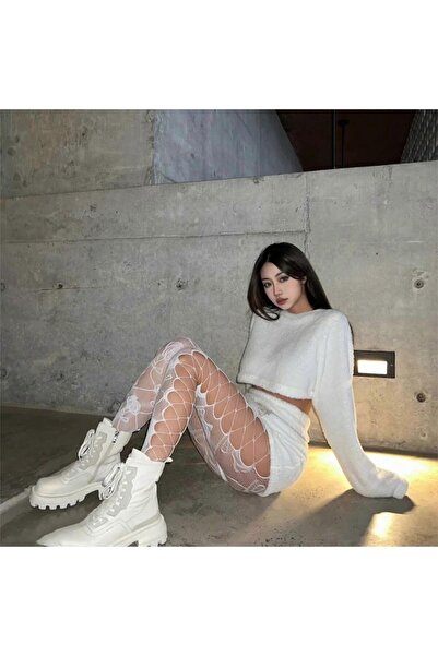 OEM Benobby kids Women Sexy Colorful Fishnet Pantyhose Rose Jacquard Side Hollow Out For Cross Ti Black