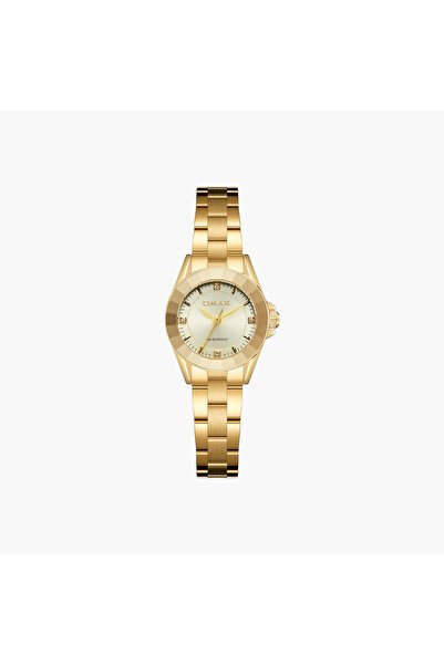 Omax ساعة نسائية أنالوج باللون الذهبي