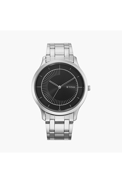 Titan Men's 48 MM Silver Analog Stainless Steel Watch | 1825SM01