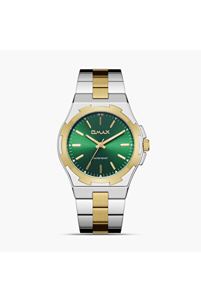 Omax Men's 40MM Dual Tone Analog Metal Strap Watch | SQ-AS001TDII