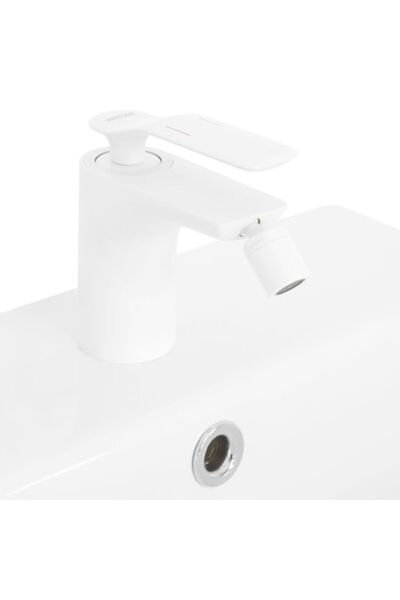 Maison Mex Bidet mixer, MOONI, L.13 H.12 cm, white