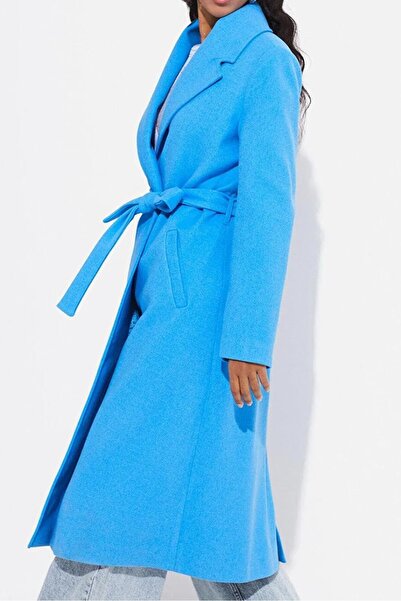 Suziş ΓΥΝΑΙΚΕΙΟ ΠΑΛΤΟ ΜΠΛΕ ΖΩΝΗΣ PREMIUM 9350