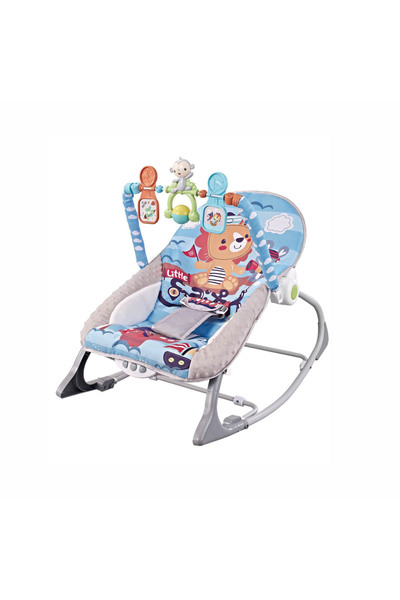 Factory Price - كرسي هزاز مطبوع للأطفال مع موسيقى وألعاب - أسد