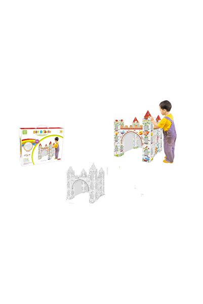Toysea DIY Doodle Creative Castle, Giant Coloring Cardboard Playhouse for Kids
