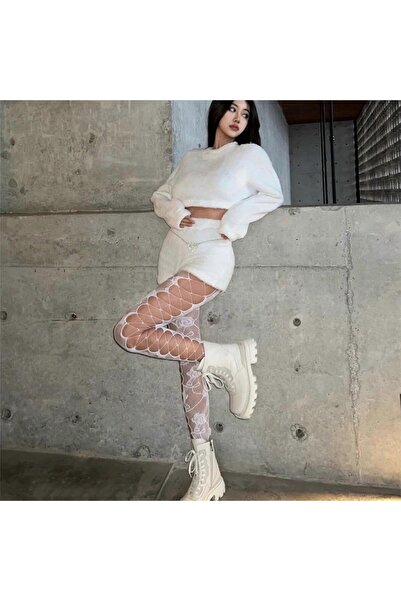 OEM Benobby kids Women Sexy Colorful Fishnet Pantyhose Rose Jacquard Side Hollow Out For Cross Ti Black