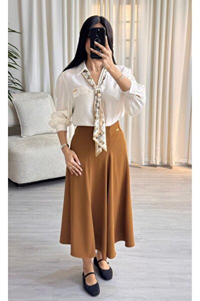 SELSAL Skirt and blouse set with shawl