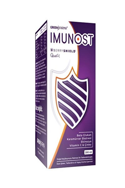 GreenFarma GREEN FARMA IMUNOST - Beta Glukan & Karamürver Şurubu 200 ml
