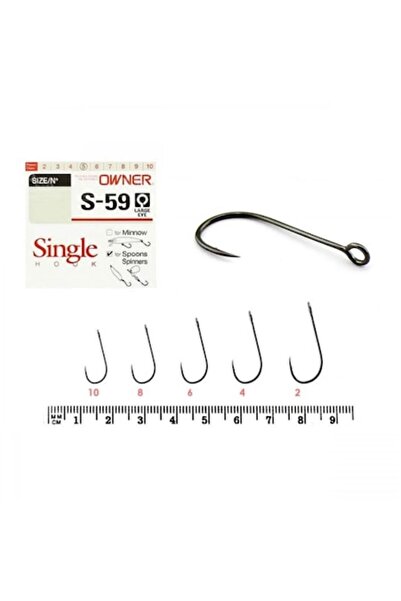 Mimteam Owner S-59 Spoon Spinner Hook No.4 (7 pcs)