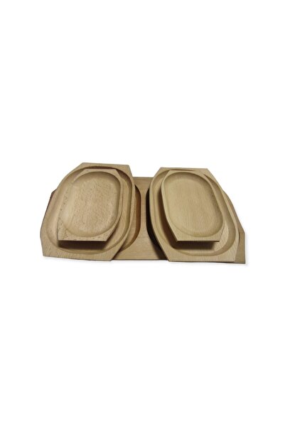 ArtKer Wooden platter set for 2 people, 5 pieces,