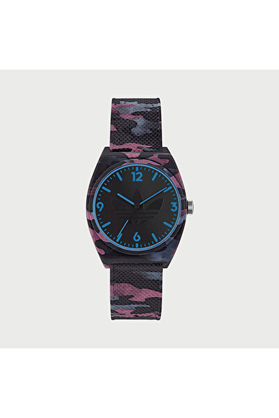 adidas ساعة يد تناظرية متعددة الألوان بسوار سيليكون - AOST22569 | 38 مم