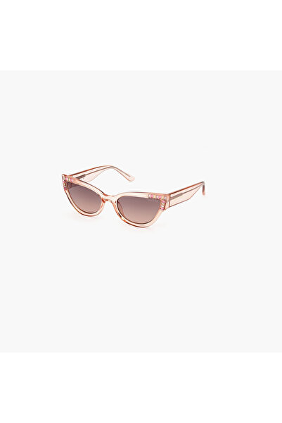 Guess نظارات شمسية بتدرج لوني وردي 54 ملم طراز GU790144F54 مع حماية من الأشعة...