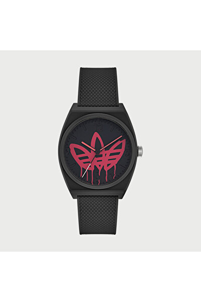 adidas ساعة يد تناظرية سوداء بسوار سيليكون - AOST22039 | 38 مم