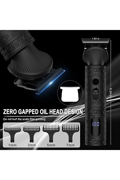 Scttomon 7-in-1 Cordless Beard & Hair Trimmer Kit (Black)