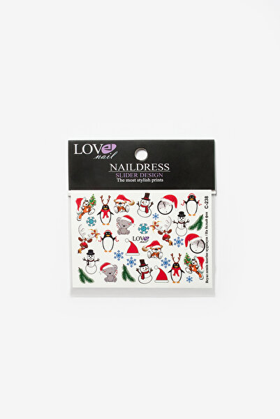 Le Mabelle Beyaz Kardan Adam Temalı Kız Çocuk Tırnak Sticker