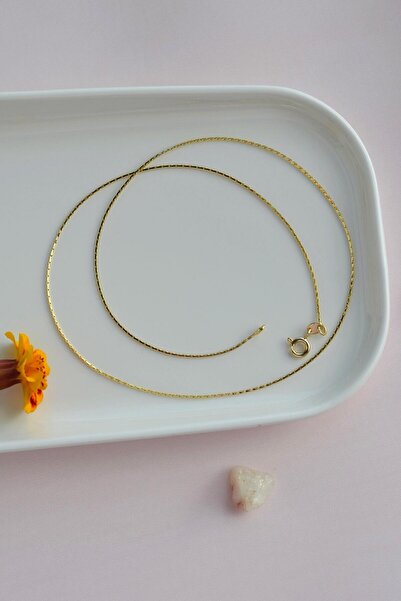 Sacce Scarves&Accessories İncecik Zincir Kolye 14 K Gold Kaplama