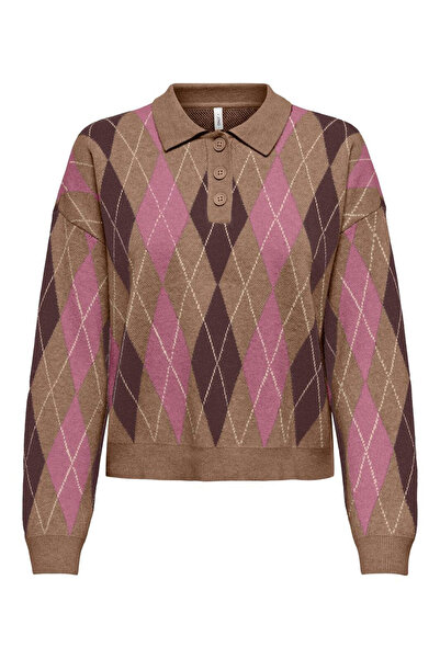 ONLY Onlibi Regular Fit Buttoned Polo Neck Sweater Sweater 15360541