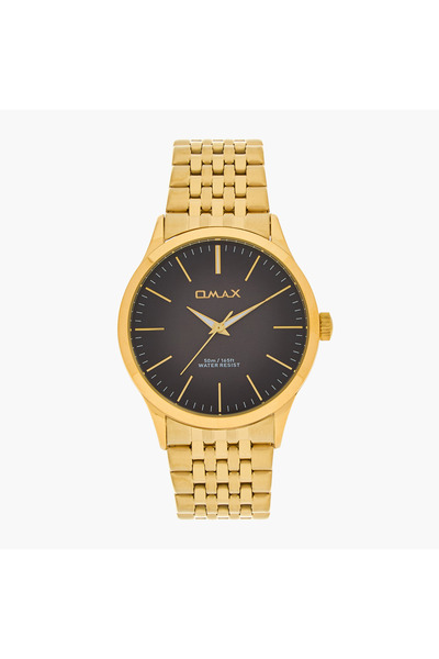 Omax Men's Gold Analog Wrist Watch 00ACB101Q00J