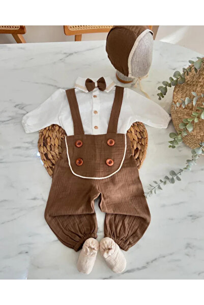 Doray Organic Baby Boy Salopet Set |   Newborn & Baby Clothing